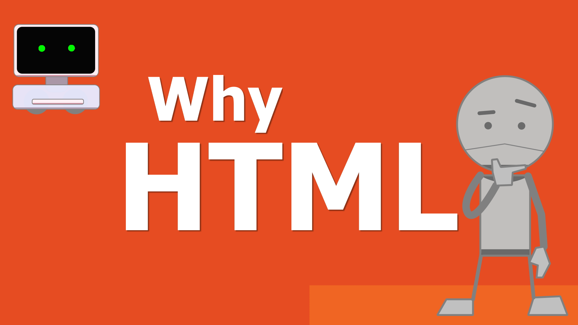 Thumbnail youtube video title Why HTML